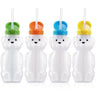 Honey Bear Straw Cups for Babies with Flexible Straws 8 OZ Sippy Bottles Food - Grade & BPA Free - FLUFFI