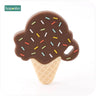 Ice Cream Lovely Silicone Teether Baby Toys Teething Chewable BPA Free Pendant for Nursing Necklace Baby Teether - FLUFFI
