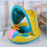 Inflatable Baby Toys Swim Ring Floating Seat Outdoor Swimming Pool Sun Shade Toddler Swim Circle Beach Water Toys for Children - FLUFFI