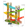 Kids Track Wooden Ramp Racing Toddler Toy Car Set Montessori Educational Toy Game Mini Inertia Slide Roller Coaster Racing - FLUFFI