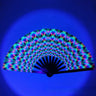 Kung Fu Fan UV Ink Printing Fluorescent Effect Cloth Fan Bamboo Bone Folding Loud Fan Christmas Personal Gifts Bamboo Material - Fluffi