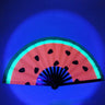 Kung Fu Fan UV Ink Printing Fluorescent Effect Cloth Fan Bamboo Bone Folding Loud Fan Christmas Personal Gifts Bamboo Material - Fluffi