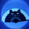Kung Fu Fan UV Ink Printing Fluorescent Effect Cloth Fan Bamboo Bone Folding Loud Fan Christmas Personal Gifts Bamboo Material - Fluffi