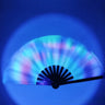 Kung Fu Fan UV Ink Printing Fluorescent Effect Cloth Fan Bamboo Bone Folding Loud Fan Christmas Personal Gifts Bamboo Material - Fluffi