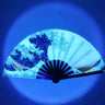 Kung Fu Fan UV Ink Printing Fluorescent Effect Cloth Fan Bamboo Bone Folding Loud Fan Christmas Personal Gifts Bamboo Material - Fluffi