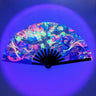 Kung Fu Fan UV Ink Printing Fluorescent Effect Cloth Fan Bamboo Bone Folding Loud Fan Christmas Personal Gifts Bamboo Material - Fluffi