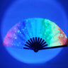 Kung Fu Fan UV Ink Printing Fluorescent Effect Cloth Fan Bamboo Bone Folding Loud Fan Christmas Personal Gifts Bamboo Material - Fluffi