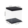 Large Transparent Cake Gift Box 20/28Cm PVC Clear Rose Bear Packaging Box Birthday Party Wedding Cake Dessert Present Decoration - FLUFFI