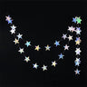 Laser Mirror Paper Star Dot Garland for Wedding Kids 1St Mermaid Birthday Party Decoration Baby Shower Christmas Hanging Banner - FLUFFI