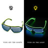 LED Luminous Glasses Halloween Glowing Neon Christmas Party Bril Flashing Light Glow Sunglasses Glass Festival Supplies Costumes - FLUFFI