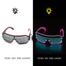 LED Luminous Glasses Halloween Glowing Neon Christmas Party Bril Flashing Light Glow Sunglasses Glass Festival Supplies Costumes - FLUFFI