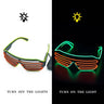 LED Luminous Glasses Halloween Glowing Neon Christmas Party Bril Flashing Light Glow Sunglasses Glass Festival Supplies Costumes - FLUFFI