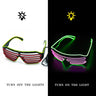 LED Luminous Glasses Halloween Glowing Neon Christmas Party Bril Flashing Light Glow Sunglasses Glass Festival Supplies Costumes - FLUFFI