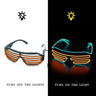 LED Luminous Glasses Halloween Glowing Neon Christmas Party Bril Flashing Light Glow Sunglasses Glass Festival Supplies Costumes - FLUFFI