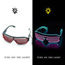 LED Luminous Glasses Halloween Glowing Neon Christmas Party Bril Flashing Light Glow Sunglasses Glass Festival Supplies Costumes - FLUFFI