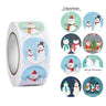 Merry Christmas Stickers Christmas Tree Elk Candy Bag Sealing Sticker Christmas Gifts Box Labels Decoration New Year 2025 - FLUFFI