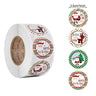 Merry Christmas Stickers Christmas Tree Elk Candy Bag Sealing Sticker Christmas Gifts Box Labels Decoration New Year 2025 - FLUFFI