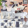 Mini Beach Toy Set - Shovels, Buckets & Sea - Themed Molds | Sandcastle Building - FLUFFI