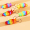 Mini Slug Fidget Toy with Keychain,Cute Caterpillar Shape Stress Reliever - FLUFFI