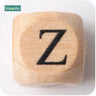 New Wooden Maple Square Shape Beads 12Mm 20Pc Chew Food Grade Teether Letter Beads DIY Crafts Sensory Chewing Toy - FLUFFI