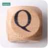 New Wooden Maple Square Shape Beads 12Mm 20Pc Chew Food Grade Teether Letter Beads DIY Crafts Sensory Chewing Toy - FLUFFI