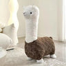Plush Alpaca Stool Washable Cartoon Kids Chair Lamb Stools Super Soft Cute Lamb Doll Stool Stuffed Animal Chair - FLUFFI