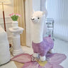 Plush Alpaca Stool Washable Cartoon Kids Chair Lamb Stools Super Soft Cute Lamb Doll Stool Stuffed Animal Chair - FLUFFI
