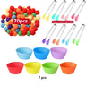 Rainbow Counting Pompoms | Sorting Cup | Montessori Sensory Toys - FLUFFI