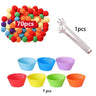Rainbow Counting Pompoms | Sorting Cup | Montessori Sensory Toys - FLUFFI