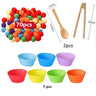 Rainbow Counting Pompoms | Sorting Cup | Montessori Sensory Toys - FLUFFI