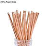Rose Gold Party Disposable Tableware Set Paper Plate Cup Kids Adult Birthday - FLUFFI