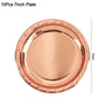 Rose Gold Party Disposable Tableware Set Paper Plate Cup Kids Adult Birthday - FLUFFI