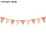 Rose Gold Party Disposable Tableware Set Paper Plate Cup Kids Adult Birthday - FLUFFI