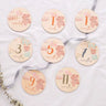 Wooden Baby Month Milestone Printed Bear Card Record Card Newborn Birthday Gift Souvenir Baby Photo Photography Accessories - FLUFFI