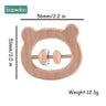 Wooden Baby Rattle Food Grade Material Baby Toy Wood Ring Baby Teether Crib Mobile Toddler Toys Baby Rattle for Baby - FLUFFI
