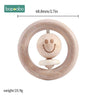 Wooden Baby Rattle Food Grade Material Baby Toy Wood Ring Baby Teether Crib Mobile Toddler Toys Baby Rattle for Baby - FLUFFI