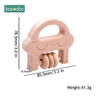 Wooden Baby Rattle Food Grade Material Baby Toy Wood Ring Baby Teether Crib Mobile Toddler Toys Baby Rattle for Baby - FLUFFI