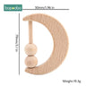 Wooden Baby Rattle Food Grade Material Baby Toy Wood Ring Baby Teether Crib Mobile Toddler Toys Baby Rattle for Baby - FLUFFI