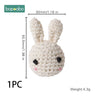 Wooden Crochet Beads Panda Chewable Beads DIY Wooden Teething Knitting Beads Jewelry Crib Sensory Toy Baby Teether - FLUFFI