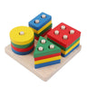 Wooden Puzzle Montessori Toys for Baby 1 2 3 Years Old Kids Alphabet Number Shape Matching Games Children - FLUFFI