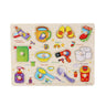Wooden Puzzle Montessori Toys for Baby 1 2 3 Years Old Kids Alphabet Number Shape Matching Games Children - FLUFFI