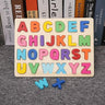Wooden Puzzle Montessori Toys for Baby 1 2 3 Years Old Kids Alphabet Number Shape Matching Games Children - FLUFFI