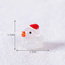 Xmas Resin Ducks | Luminous Tiny Ducks | Glow in the Dark Figures - FLUFFI