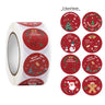 Xmas Stickers Rolls | Bag Sealing Sticker | Tree - Elk - Candy - FLUFFI