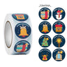 Xmas Stickers Rolls | Bag Sealing Sticker | Tree - Elk - Candy - FLUFFI