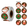 Xmas Stickers Rolls | Bag Sealing Sticker | Tree - Elk - Candy - FLUFFI