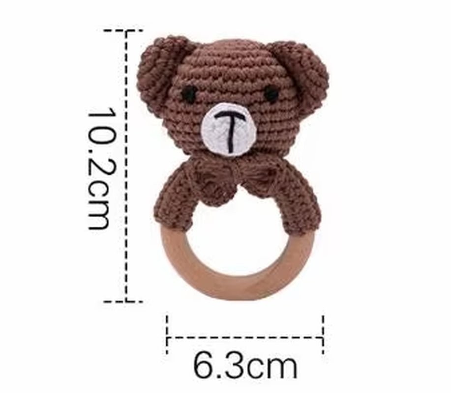 1Pc Baby Teether Silicone Beads Wooden Baby Pacifier Chain Baby Pram Crib DIY Customized Rattle Soother Bracelet Teether - FLUFFI