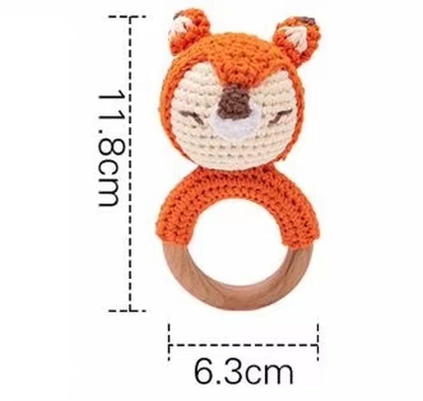 1Pc Baby Teether Silicone Beads Wooden Baby Pacifier Chain Baby Pram Crib DIY Customized Rattle Soother Bracelet Teether - FLUFFI