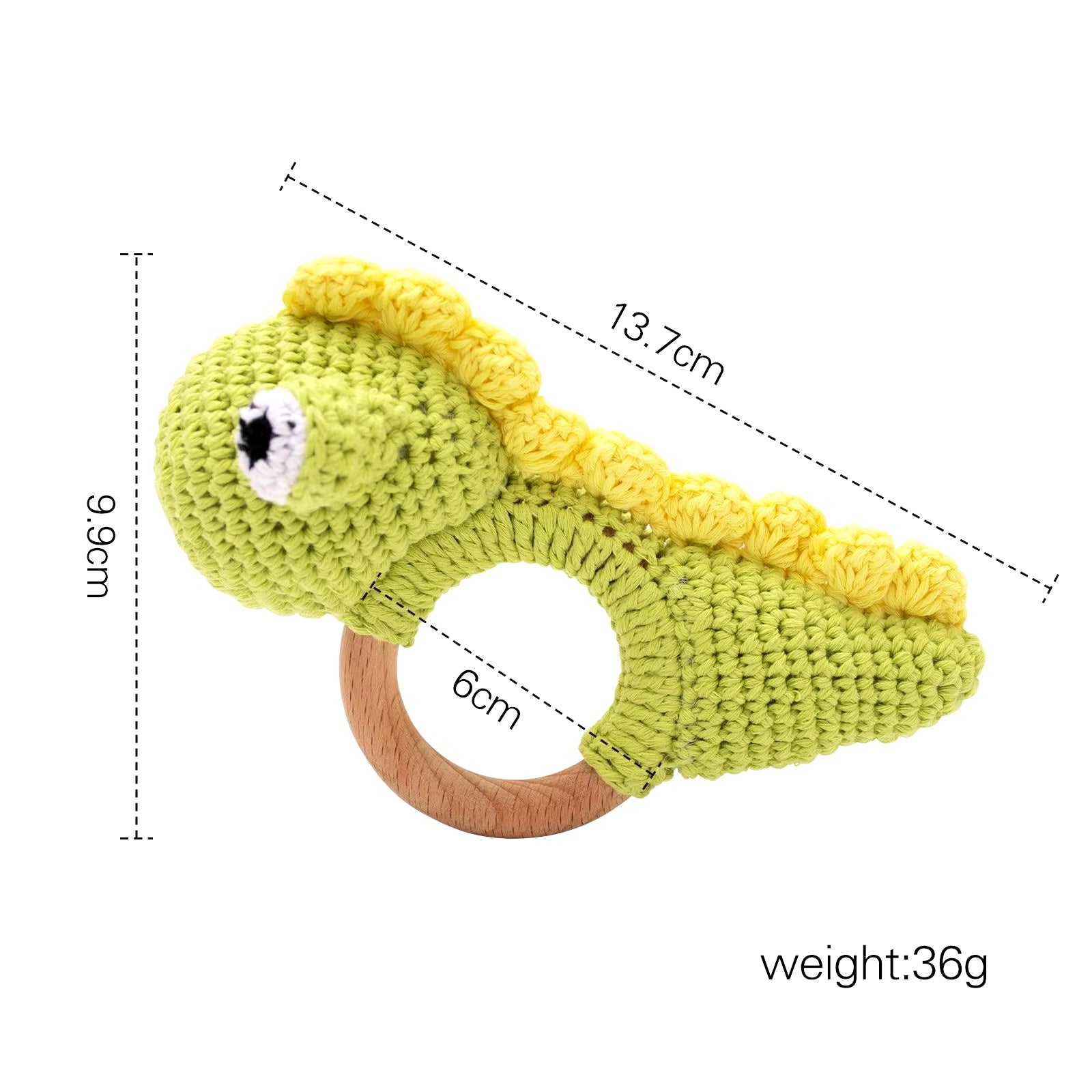 1Pc Baby Teether Silicone Beads Wooden Baby Pacifier Chain Baby Pram Crib DIY Customized Rattle Soother Bracelet Teether - FLUFFI
