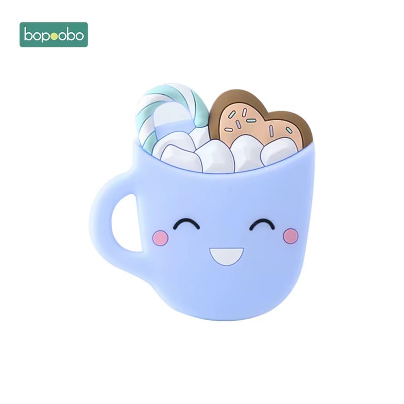 1PC Food Grade Baby Teethers Silicone Cup Chewable BPA Free Rodent Teething Tiny Rod Silicone Cup Teether Baby Product - FLUFFI